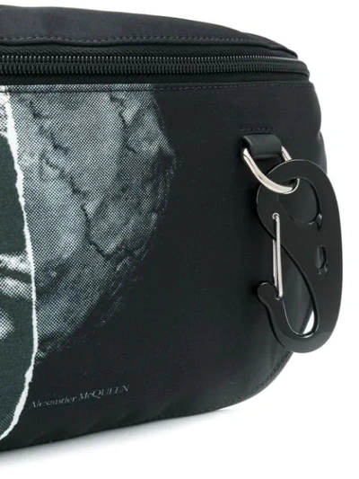 Shop Alexander Mcqueen Printed Skull Belt Bag In Black