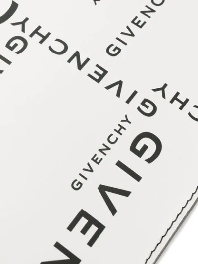 Shop Givenchy All Over Logo Print Pouch In White