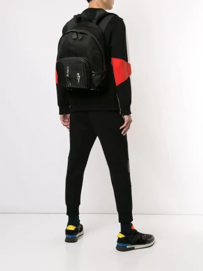 Shop Neil Barrett Thunderbolt Pocket Backpack In Black