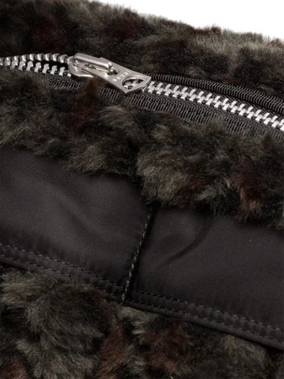 Shop Sacai Faux-fur Cross-body Bag In Black