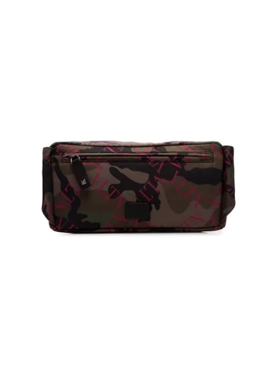 Shop Valentino Garavani Camouflage Belt Bag In Green