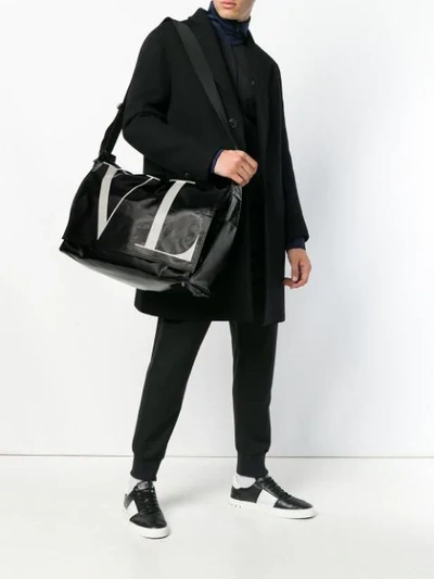Shop Valentino Large Vltn Messenger Bag In Black