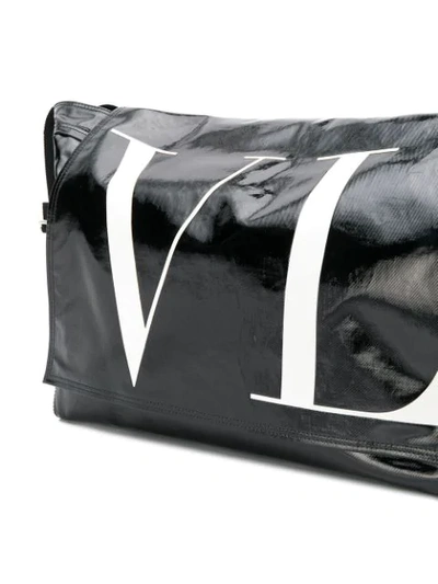 Shop Valentino Large Vltn Messenger Bag In Black