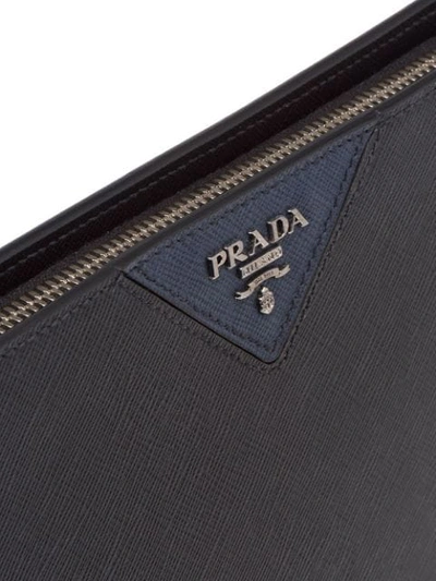 Shop Prada Logo Document Holder In Black