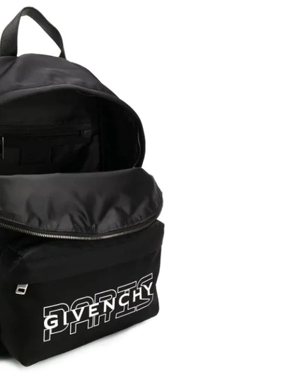 Shop Givenchy Logo Print Backpack In Black