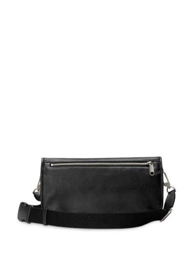 Shop Gucci Medium Leather Shoulder Bag In Black