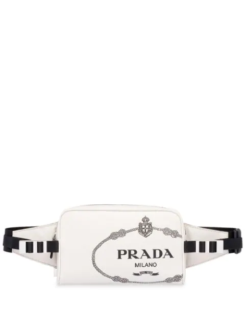 white prada belt