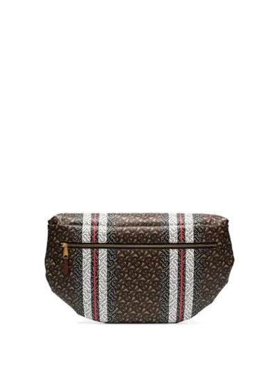 Shop Burberry Xl Sonny Monogram Belt Bag In Brown