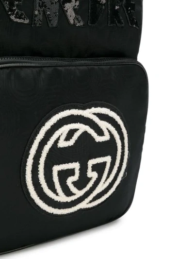 Shop Gucci Gg Logo Backpack In Black