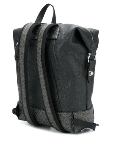 Shop Ferragamo Dynamo Gancini Backpack In Black