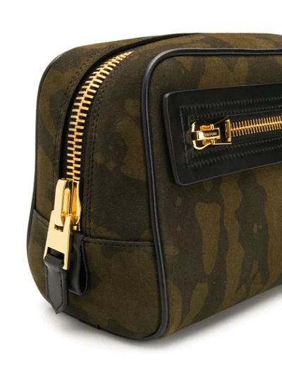 Shop Tom Ford Camouflage Print Zipped Wash Bag In C4906