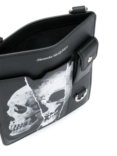 Shop Alexander Mcqueen Skull Print Shoulder Bag In Black