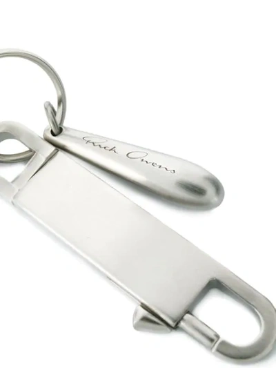 Shop Rick Owens Babel Teardrop Keychain In Silver