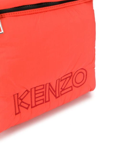 Shop Kenzo Tiger Padded Backpack In Orange
