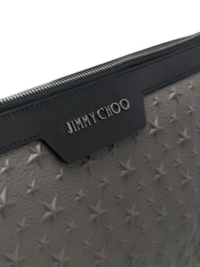 Shop Jimmy Choo Derek Clutch In Grey