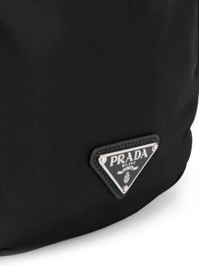 Shop Prada Buckled Backpack In Black