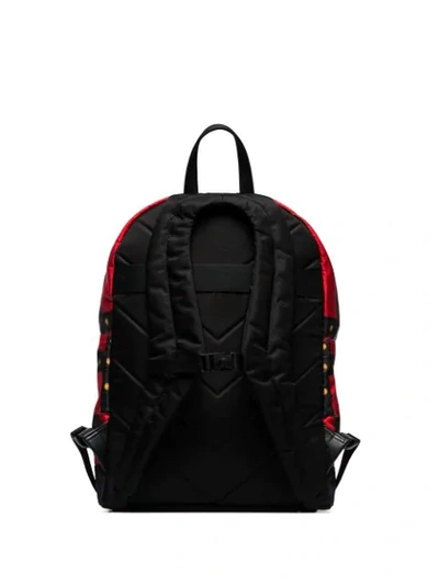 VERSACE BONDAGE-PRINT BACKPACK - 红色