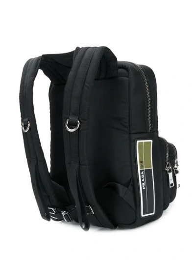 Shop Prada Utility Pocket Backpack In Black