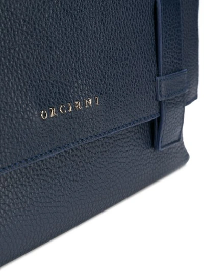 Shop Orciani Leather Shoulder Bag - Blue