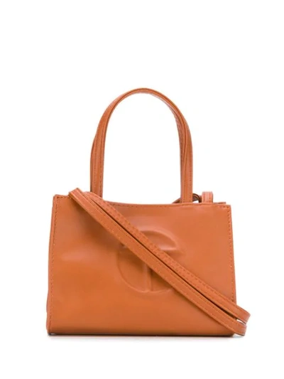 Shop Telfar Mini Shopping Bag In Brown