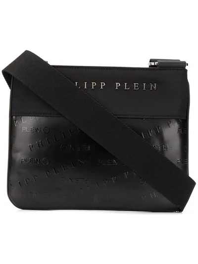 Shop Philipp Plein Embossed Logo Shoulder Bag In Black