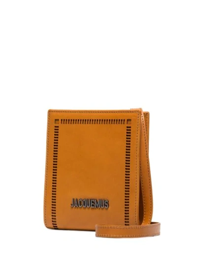 Shop Jacquemus Le Gadjo Leather Shoulder Bag In Brown
