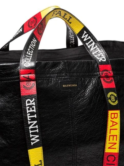 Shop Balenciaga Black Carry Large Leather Tote Bag