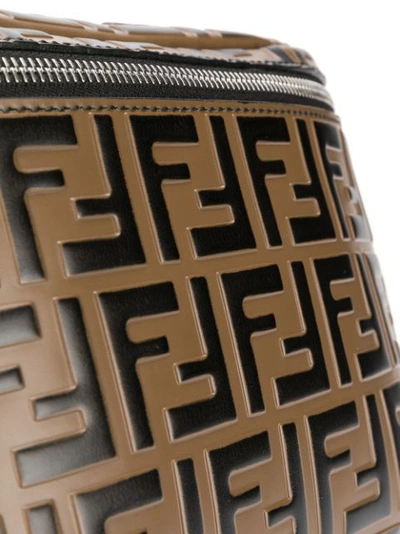 Shop Fendi Ff Monogram Belt Bag In Brown