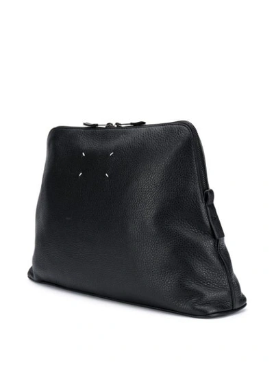 Shop Maison Margiela Logo Shoulder Bag In Black