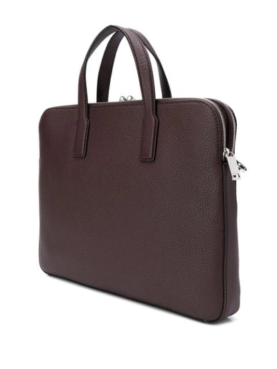 Shop Hugo Boss Zipped Laptop Bag In Brown