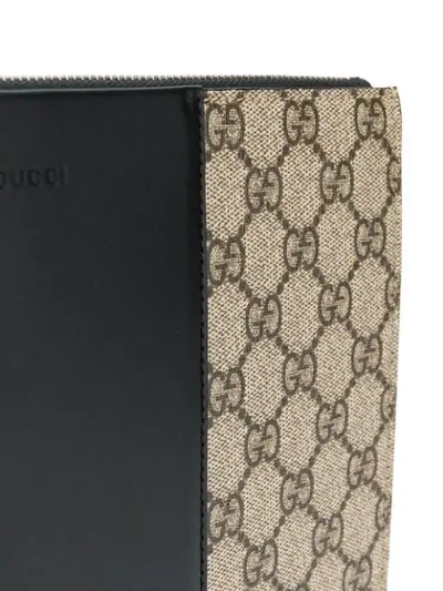 Shop Gucci Gg Supreme Clutch In Neutrals