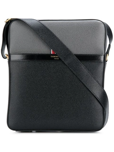 Shop Thom Browne Boxy Messenger Bag In Black