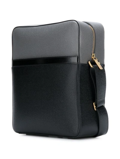 Shop Thom Browne Boxy Messenger Bag In Black
