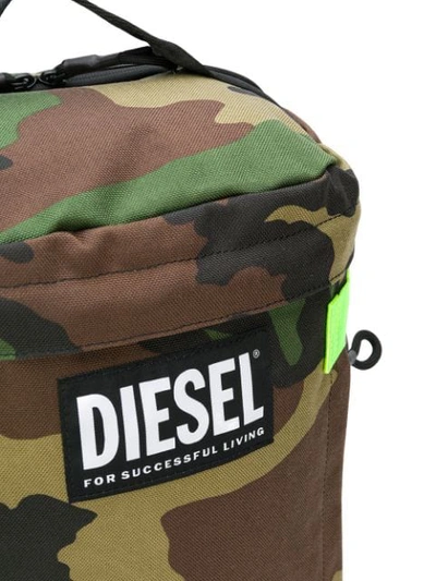 Shop Diesel Rucksack Mit Camouflage-print In Green