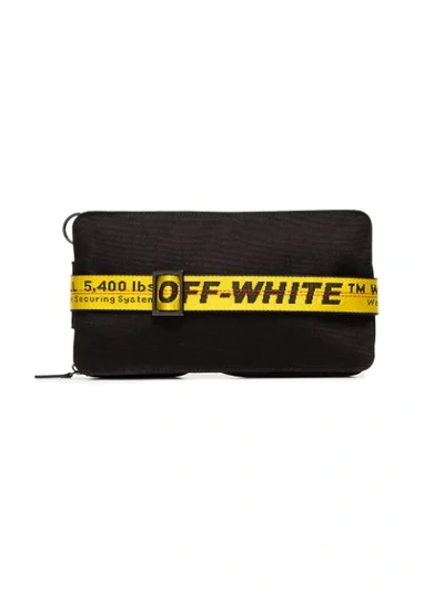 Shop Off-white Black Cordura Logo Print Cross-body Bag In 1060 Black