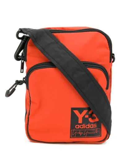 Shop Y-3 Logo Pocket Shoulder Bag In Orange