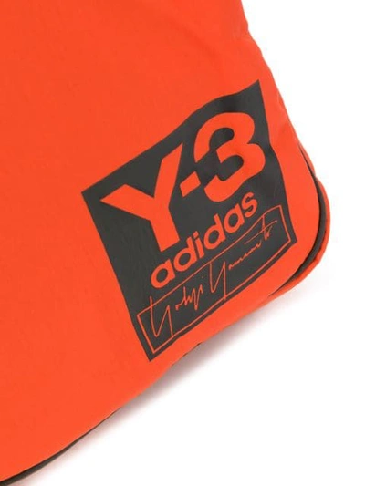 Shop Y-3 Logo Pocket Shoulder Bag In Orange