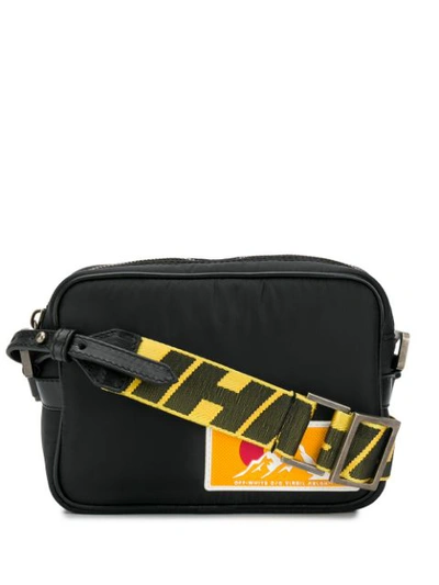 Shop Off-white Logo Strap Shoulder Bag In Black