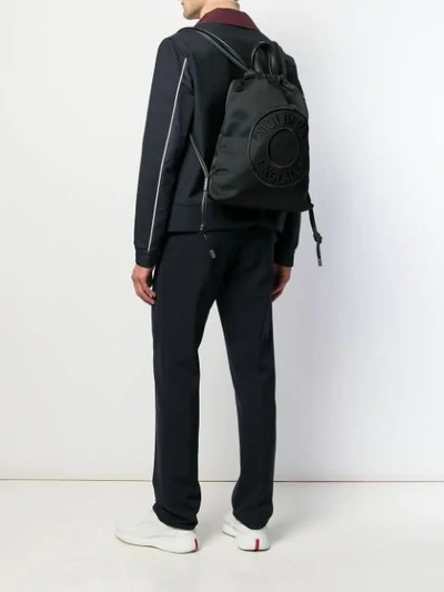 Shop Mulberry Urban Embroidered Logo Backpack In Black
