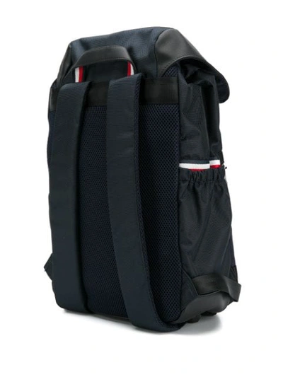 Shop Tommy Hilfiger Textile Flap Backpack In Blue