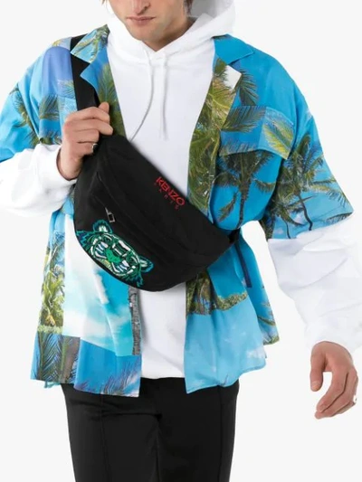 Shop Kenzo Tiger Crossbody Bag In Black