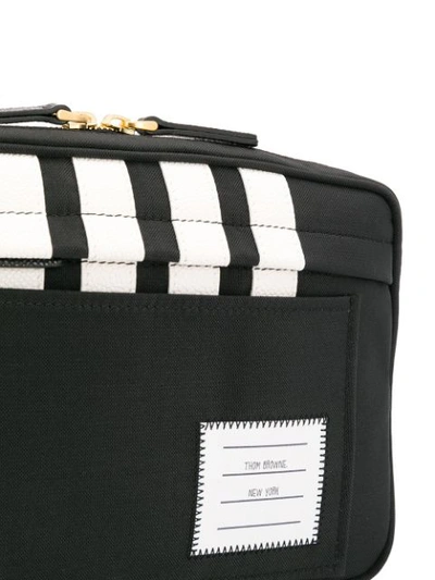 Shop Thom Browne Contrast Stripe Belt Bag In Black