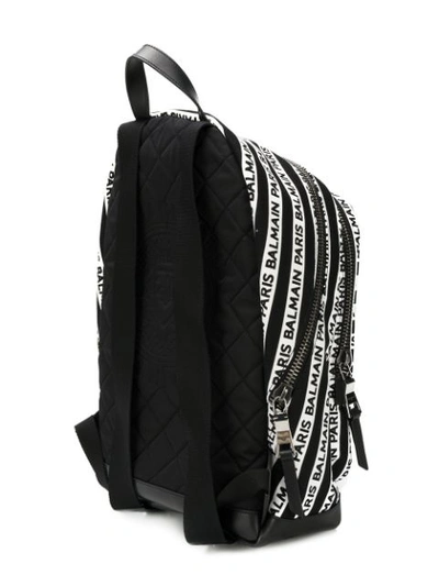 Shop Balmain Small Urban Backpack In White