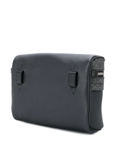 Shop Ferragamo Gancini Print Belt Bag In Black