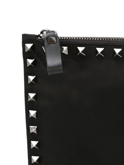 Shop Valentino Garavani 'rockstud' Clutch In Black