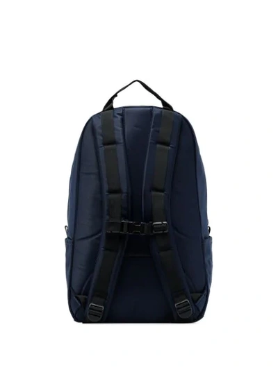 Shop Polo Ralph Lauren Logo Printed Backpack In Blue