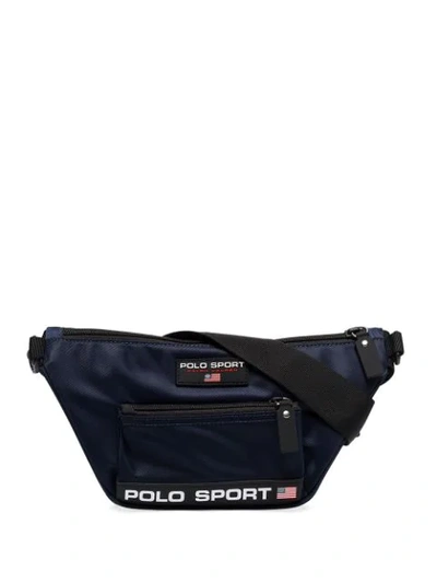 Shop Polo Ralph Lauren Logo-patch Belt Bag In Blue