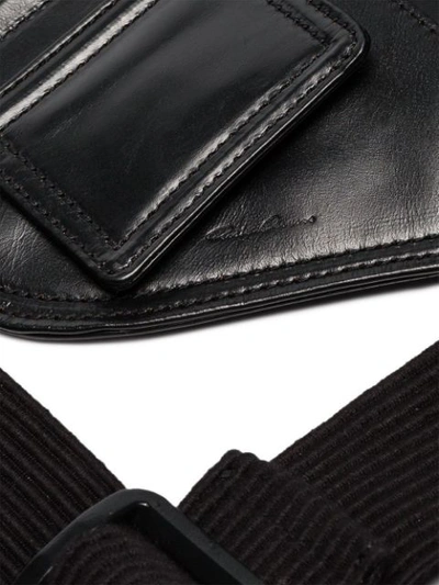 RICK OWENS BLACK MARSUPIO ZIPPER BELT BAG - 黑色