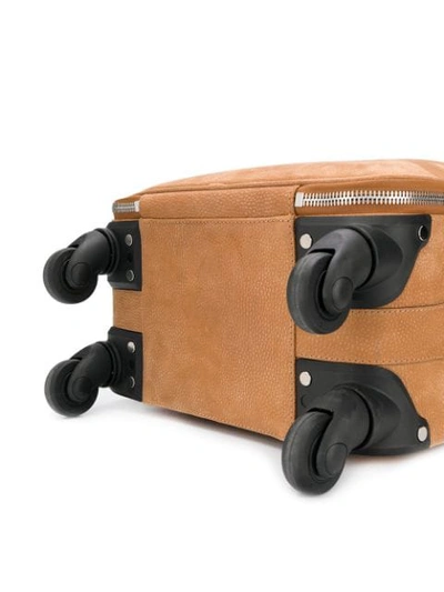 Shop Brunello Cucinelli Four Wheel Suitcase In Neutrals