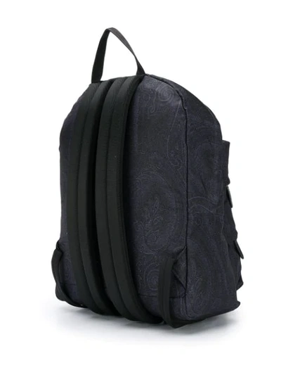 Shop Etro Embroidered Backpack In Blue